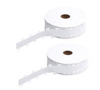 Cinta de Satén 25 mm x 18 m, 2Pcs Cintas con Corazones para Regalo, Cinta Tul Decorativa para Navidad Boda Fiesta de Cumpleaños, Decoración Mesa Habitación para Coche (Blanco)