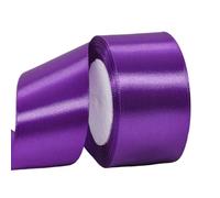 Cinta de satén ancha morado 50 mm, 22 m, cinta gruesa para manualidades, Halloween, fiesta de Navidad, coche de boda, lazos para el pelo