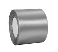 Cinta de Satén Ancho 100mm,Cinta Regalo Plata,22m Seda Raso-Inta de Lazo,Cinta de Tela para Envolver regalos,Manualidades,Ramo de Novia,Globos,Cinta de Raso para Decoración de Recuerdos de Boda