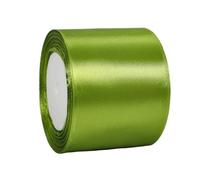 Cinta de Satén Ancho 100mm,Cinta Regalo Verde Militar,22m Seda Raso-Inta de Lazo,Cinta de Tela para Envolver regalos,Manualidades,Ramo de Novia,Cinta de Raso para Decoración de Recuerdos de Boda