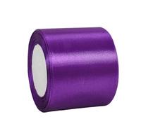 Cinta de Satén Ancho 100mm, Regalo Morado 22m, Seda Raso para Envolver Regalos, Manualidades, Ramo de Novia, Globos, Cinta de Raso para Decoración de Recuerdos de Boda