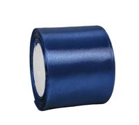 Cinta de Satén Ancho 100mm - Seda Raso Azul Marino 22m para Envolver Regalos, Manualidades, Ramo de Novia y Decoración de Recuerdos de Boda