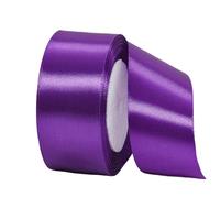 Cinta de Satén Ancho 40mm,Cinta Regalo Morado,22m Seda Raso-Inta de Lazo,Cinta de Tela para Envolver regalos,Manualidades,Ramo de Novia,Globos,Cinta de Raso para Decoración de Recuerdos de Boda