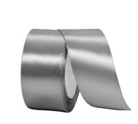 Cinta de Satén Ancho 40mm,Cinta Regalo Plata,22m Seda Raso-Inta de Lazo,Cinta de Tela para Envolver regalos,Manualidades,Ramo de Novia,Globos,Cinta de Raso para Decoración de Recuerdos de Boda