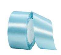 Cinta de Satén Ancho 40mm Regalo Azul Cielo, Seda Raso-Inta de Lazo, Cinta de Tela para Envolver Regalos, Manualidades, Ramo de Novia, Globos
