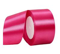 Cinta de Satén Ancho 50mm,Cinta Regalo Rojo Rosa,22m Seda Raso-Inta de Lazo,Cinta de Tela para Envolver regalos,Manualidades,Ramo de Novia,Globos,Cinta de Raso para Decoración de Recuerdos de Boda
