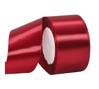 Cinta de Satén Ancho 50mm,Cinta Regalo Vino Rojo,22m Seda Raso-Inta de Lazo,Cinta de Tela para Envolver regalos,Manualidades,Ramo de Novia,Globos,Cinta de Raso para Decoración de Recuerdos de Boda