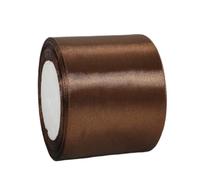 Cinta de Satén Ancho 75mm,Cinta Regalo Color Café,22m Seda Raso-Inta de Lazo,Cinta de Tela para Envolver regalos,Manualidades,Ramo de Novia,Globos,Cinta de Raso para Decoración de Recuerdos de Boda