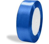 Cinta de satén azul de doble cara de 1 pulgada, rollo de 25 yardas para envolver regalos, lazos para el pelo, corona, boda, Navidad, fiesta, decoración, guirnalda, manualidades, tarjetas de invitación