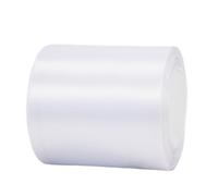 Cinta de satén blanco ancha 100 mm para envolver regalos, seda 22 m para manualidades, Halloween, Navidad, fiesta, coche de boda, ramos, decoración de pasteles