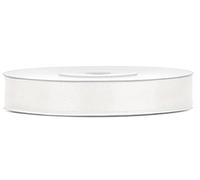 Cinta de satén color crema y blanco, 12 mm, cinta decorativa para regalo, globos, ramo de flores, rollo de 25 m, color crema