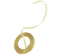 Cinta de satén Dacron de 25 metros para decoración de bodas, fiestas, arco artesanal, 6 mm, color dorado, práctico e inteligente