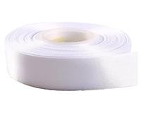 Cinta de satén de 23 m x 12 mm, en varios colores, cinta para atar, cinta de regalo, para boda, recortes, para decoración y manualidades-, Blanco, 12 mm