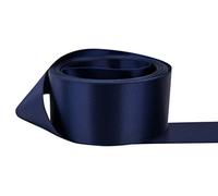 Cinta de satén de 38 mm de ancho, 5 metros (azul marino) perfecta para regalos, coser, fiestas, decoraciones, eventos, vestidos, bodas, Navidad, manualidades, lazos de coche, bricolaje, ramos,