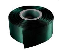 Cinta de satén de doble cara de 50 mm x 10 metros, color verde oscuro para regalos, coser, fiestas, decoraciones, eventos, vestidos, bodas, Navidad, manualidades, lazos de coche, globos de pelo