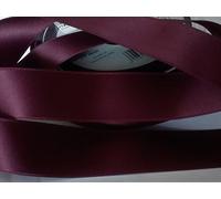 Cinta de satén de lujo de doble cara, 50 mm, color burdeos, 1 metro