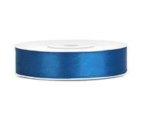 Cinta de satén de poliéster con lazo y embalaje de regalo 6/12/25/38/50/100 mm x 25 m (Tamaño 12mm x 25m - Color Azul)