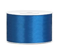 Cinta de satén de poliéster con lazo y embalaje de regalo 6/12/25/38/50/100 mm x 25 m (Tamaño 38mm x 25m - Color Azul)