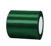 Cinta de satén de tela grande de 100 mm de ancho y 100 mm de grosor, color verde oscuro, para envolver regalos, manualidades, cabello, ramos, coche de boda, regalos, pasteles, decoración de Navidad