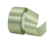 Cinta de satén de tela grande de 40 mm de ancho para envolver regalos, 22 m, lazo verde salvia para envolver regalos, manualidades, cabello, boda, coche, regalos, pasteles, decoraciones de Navidad
