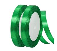 Cinta de Satén Fino 10mm,Cinta Regalo Verde,44m Seda Raso-Inta de Lazo,Cinta de Tela para Envolver regalos,Manualidades,Ramo de Novia,Globos,Cinta de Raso para Decoración de Recuerdos de Boda