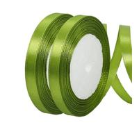 Cinta de Satén Fino 10mm,Cinta Regalo Verde Militar,44m Seda Raso-Inta de Lazo,Cinta de Tela para Envolver regalos,Manualidades,Ramo de Novia,Cinta de Raso para Decoración de Recuerdos de Boda