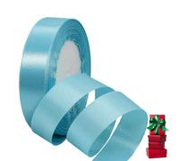 Cinta de Satén Fino 20mm,Cinta Regalo Azul Cielo,22m Seda Raso-Inta de Lazo,Cinta de Tela para Envolver regalos,Manualidades,Ramo de Novia,Globos,Cinta de Raso para Decoración de Recuerdos de Boda