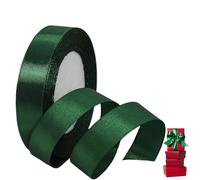 Cinta de Satén Fino 20mm,Cinta Regalo Verde Oscuro,22m Seda Raso-Inta de Lazo,Cinta de Tela para Envolver regalos,Manualidades,Ramo de Novia,Cinta de Raso para Decoración de Recuerdos de Boda