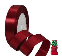Cinta de Satén Fino 20mm,Cinta Regalo Vino Rojo,22m Seda Raso-Inta de Lazo,Cinta de Tela para Envolver regalos,Manualidades,Ramo de Novia,Globos,Cinta de Raso para Decoración de Recuerdos de Boda