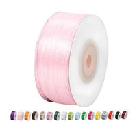Cinta de Satén Fino 3mm,Cinta Regalo Rosa,92m Seda Raso-Inta de Lazo,Cinta de Tela para Envolver regalos,Manualidades,Ramo de Novia,Globos,Cinta de Raso para Decoración de Recuerdos de Boda