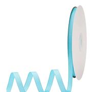 Cinta de Satén Fino 6mm,Cinta Regalo Azul Cielo,92m Seda Raso-Inta de Lazo,Cinta de Tela para Envolver regalos,Manualidades,Ramo de Novia,Globos,Cinta de Raso para Decoración de Recuerdos de Boda