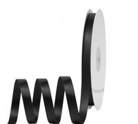 Cinta de Satén Fino 6mm,Cinta Regalo Negro,92m Seda Raso-Inta de Lazo,Cinta de Tela para Envolver regalos,Manualidades,Ramo de Novia,Globos,Cinta de Raso para Decoración de Recuerdos de Boda