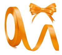 Cinta De Satén Naranja 1 Cm X 23 M Cinta De Raso Naranja Para Bodas, Halloween Decoracion, Thanksgiving Decoración, Regalo Día De La Madre, Lazos Para El Pelo, Ramos, Flores, Decoración Otoño