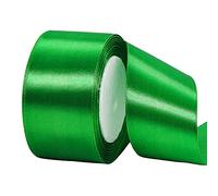 Cinta de satén verde de 50 mm de grosor para envoltura de regalo, manualidades, pelo, ramos de flores, coche de boda, regalos, pasteles, decoraciones navideñas - 22 m