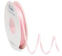 Cinta de satιn Ribbli de 1/8 pulgadas x continua de 100 yardas, cinta fina de color rosa claro, uso de doble cara para tarjetas de invitaciσn de