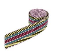 Cinta de seda Cinta de algodón 1 yarda, 3,8/5 cm ancho, y fina, material costura for correas bolsos, cinturones, cintas for ropa, manualidades decoración para Decoración(Red green 5cm)