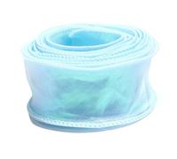 Cinta de seda gasa 5 yardas y 4cm, hilo cola pez arcoíris, borde ondulado for embalaje flores, manualidades DIY, decoración for fiestas bodas Para envolver(Sky Blue)