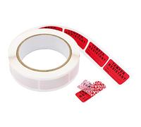 Cinta de seguridad a prueba de manipulaciones, pegatinas adhesivas de seguridad, 2 x 4,5 cm, 500 unidades (roja, 500 unidades)