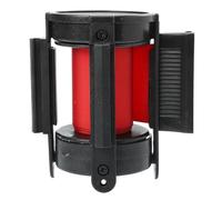 Cinta de seguridad retráctil para montaje en pared Cinturón De Barrera De Cola Retráctil Con Postes De Montaje Multicolor 5m(Red)