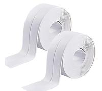 Cinta de Sellado,2 PCS Tiras de Calafateo Sellador de Baño Autoadhesivo Impermeable Sellador Juntas Bañera para Cocina Inodoro Esquina Bañera Blanco