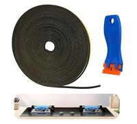 Cinta de Sellado Autoadhesiva 5m, Junta Placa Vitrocerámica con Rascador Pequeño, 6mm x 3mm x 5m, Goma Borde Vitrocerámica Resistente al Calor para Embellecedor Encimera Cocina y Fregaderos