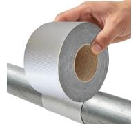 Cinta de sellado de butilo, 10 cm x 10 m, impermeable, flexible, antifugas, masilla | Cinta Butilo plateada | Para autocaravanas, barcos, reparación de techo,