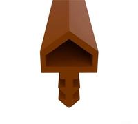 Cinta de sellado de goma para marco de puerta, 5 m de largo, 10 mm de ancho para un mejor aislamiento y reducción de sonido (marrón)