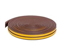 Cinta de sellado for puertas y ventanas de 5 m/10 m, autoadhesiva, de espuma acústica DIEP, aislante, resistente al viento, burlete de goma(Brown,10M,P)