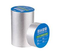 Cinta De Sellado Impermeable - Parche De Aluminio Grueso De 1,5 mm | Cinta Autoadhesiva Resistente al Agua Y A La Intemperia, Cinta De Reparación Para Techo, Canaleta, Puerta, Baño, Conducido