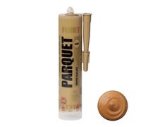 Cinta de sellado premium color cereza para parquet y laminado FOME FLEX PARQUET - Cereza, elástica, duradera, pintable y lacrable. Ideal para rellenar y reparar juntas y grietas.