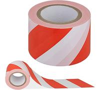 Cinta de señalización - Cintas de balizamiento no adhesiva, para delimitar espacios color rojo y blanco 10 cms ancho x 200 mts largo muy resistente