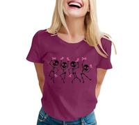 Cinta de sensibilización al cáncer de mama, color rosa, camiseta para mujer, 01 Vino, XXL
