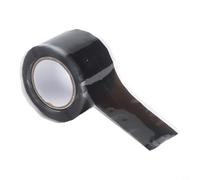 Cinta de silicona autoadhesiva Parche de goma flexible de 1,5 m de largo para arreglos de manguera (negro)