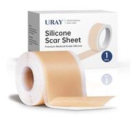 Cinta de silicona para cicatrices quirúrgicas, rollo de 120 x 1.5 pulgadas, hojas de cicatriz extralargas, cinta de silicona reutilizable